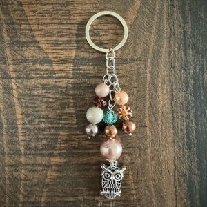 Owl Charm Beaded Keychain – NWOT